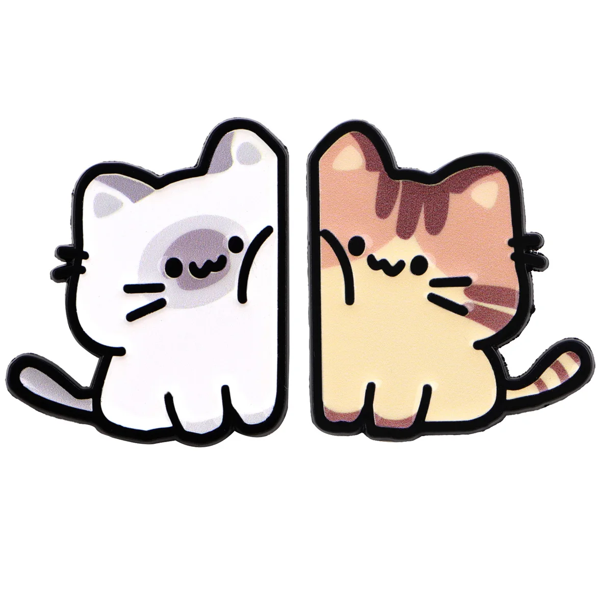 Broche de esmalte gato kawaii para solapa y mochila infantil - imagen 2