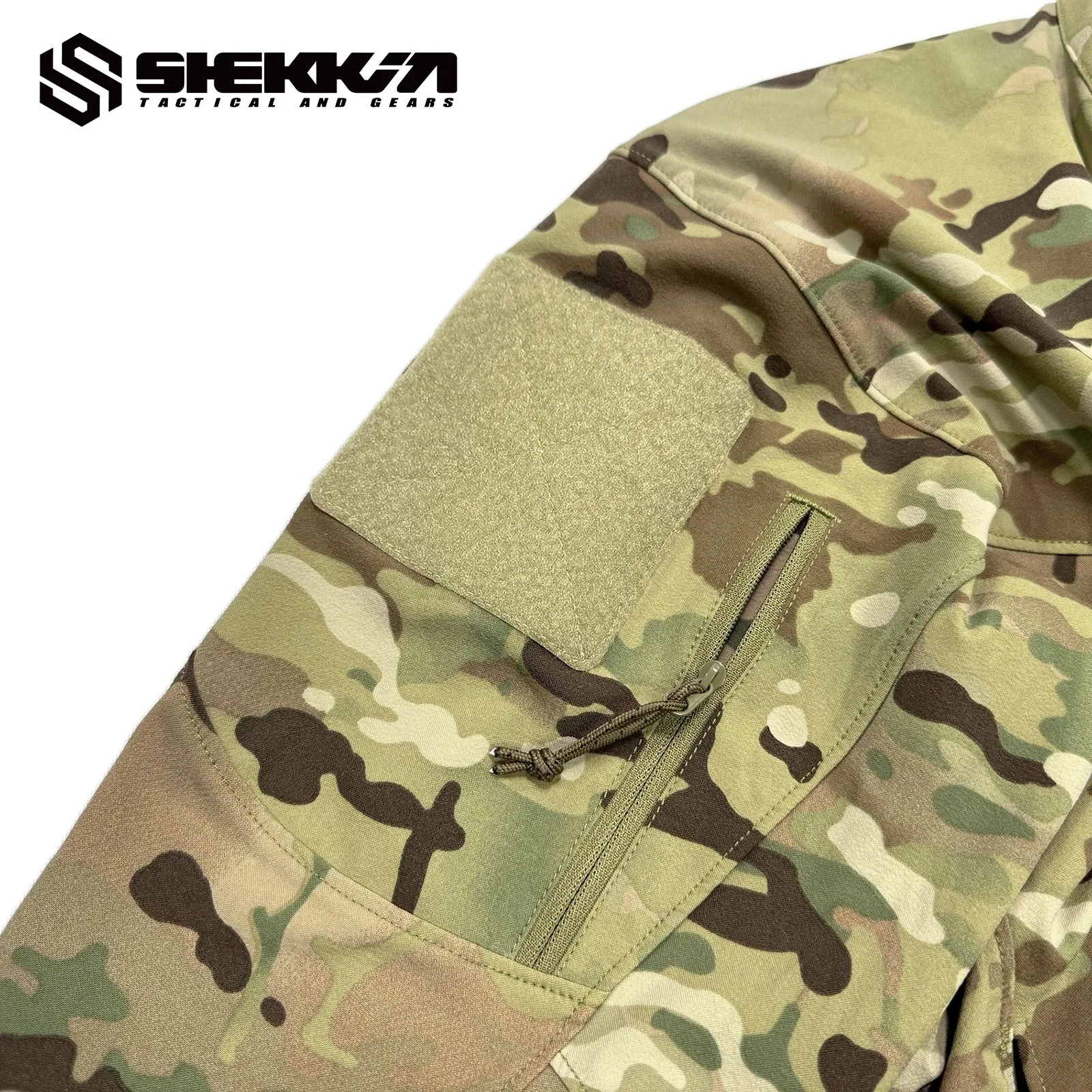 Shekkingears Chaqueta de combate Orange Peel Soft Shell caza - imagen 5