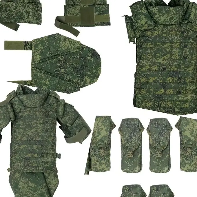 Nuevo chaleco táctico ruso de 4. a generación, armadura pesada verde 6-B-4-5, paquete de accesorios protectores de hombros y ingle EMR