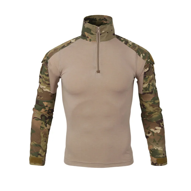 Camisas de rana de camuflaje 5XL uniforme táctico de gran tamaño elástico múltiples bolsillos camisa de combate al aire libre Airsoft caza camisa A5F655 - imagen 4