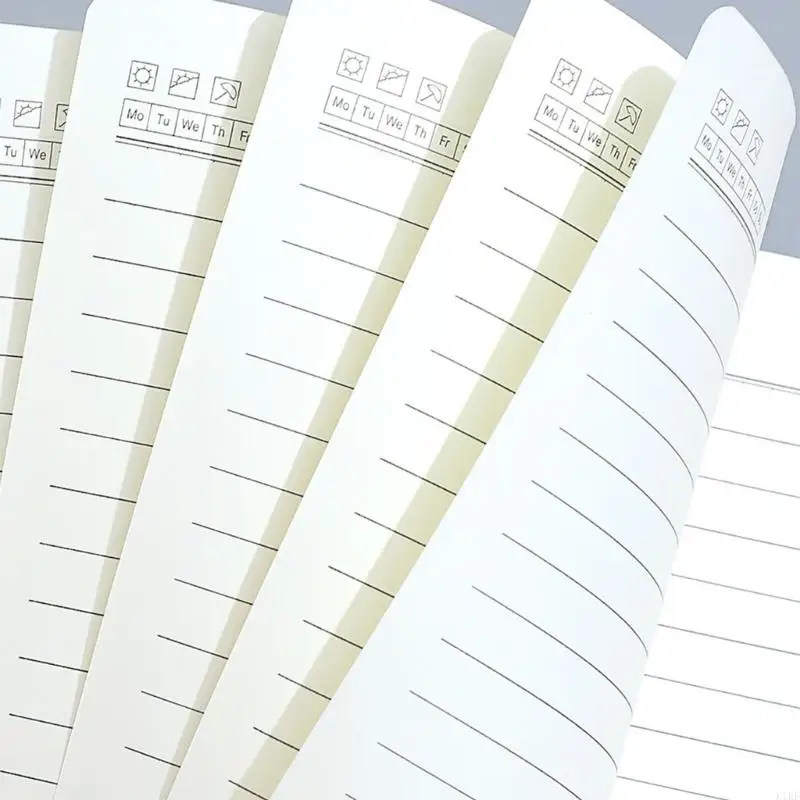 Notebook cuero techo tapa dura 192 páginas ancho ancho papel pequeño Notepad bolsillo bolsillo para mm - imagen 3