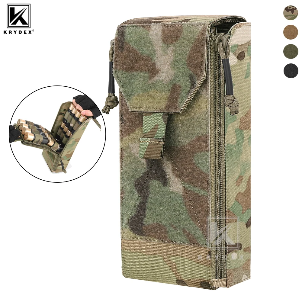 KRYDEX-bolsa para cartuchos tácticos, soporte para cartuchos de escopeta de 24 balas, 8 calibre, 12 calibre, bolsa para munición Molle, accesorios de caza