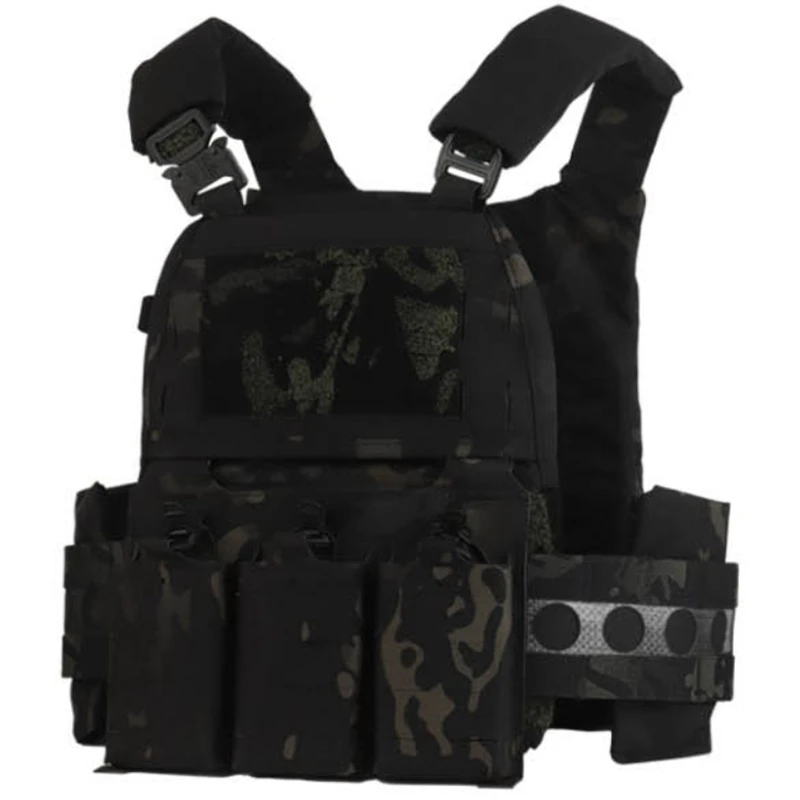 Chaleco táctico V5 para PC para hombre con bolsa triple para revistas 7,62/5,56 - imagen 2