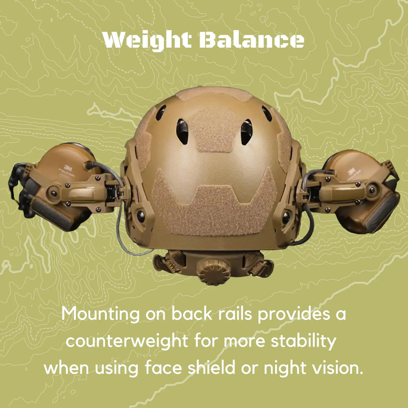 Casco táctico OPS CORE ARC/Wendy M-LOK adaptador de riel soporte para casco adecuado para accesorios de auriculares de tiro COMTAC III - imagen 4