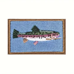 Parche táctico velcro bordado pesca trucha río – Para MOLLE