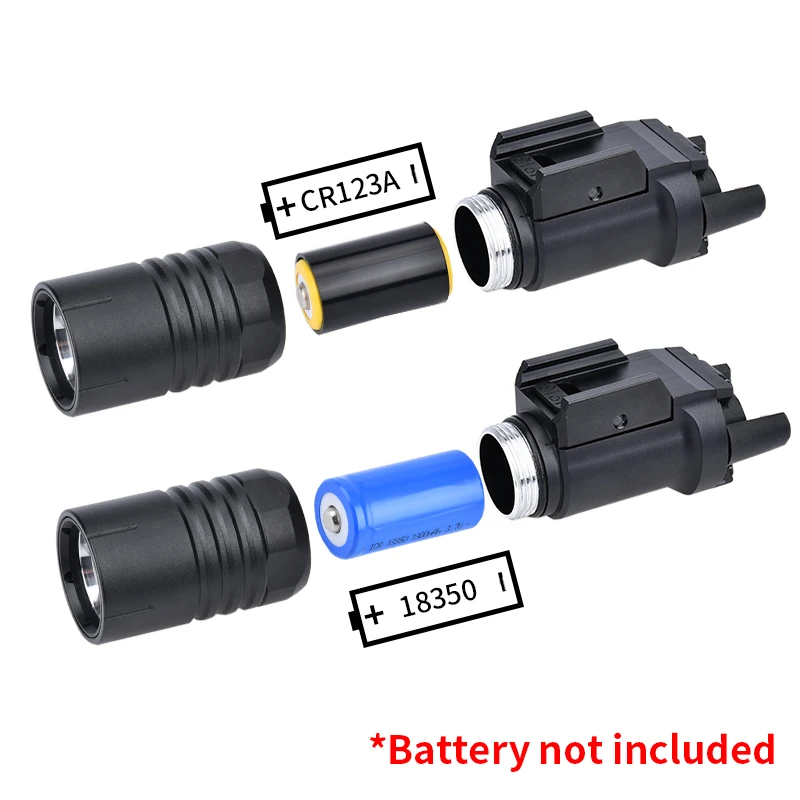 Linterna táctica PL350 PLHv2 de Metal de alta potencia, luz LED blanca de 1000 lúmenes para caza, Arma de Airsoft, luz de explorador aplicable, carril de 20mm - imagen 2