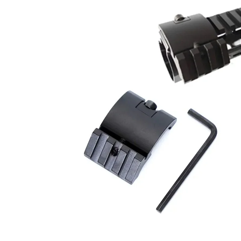 Montaje compensado de 45 grados, con riel de 20mm, 3 ranuras, para adaptador de montaje de linterna con mira de punto rojo, para caza, accesorios para pistola de juguete - imagen 2
