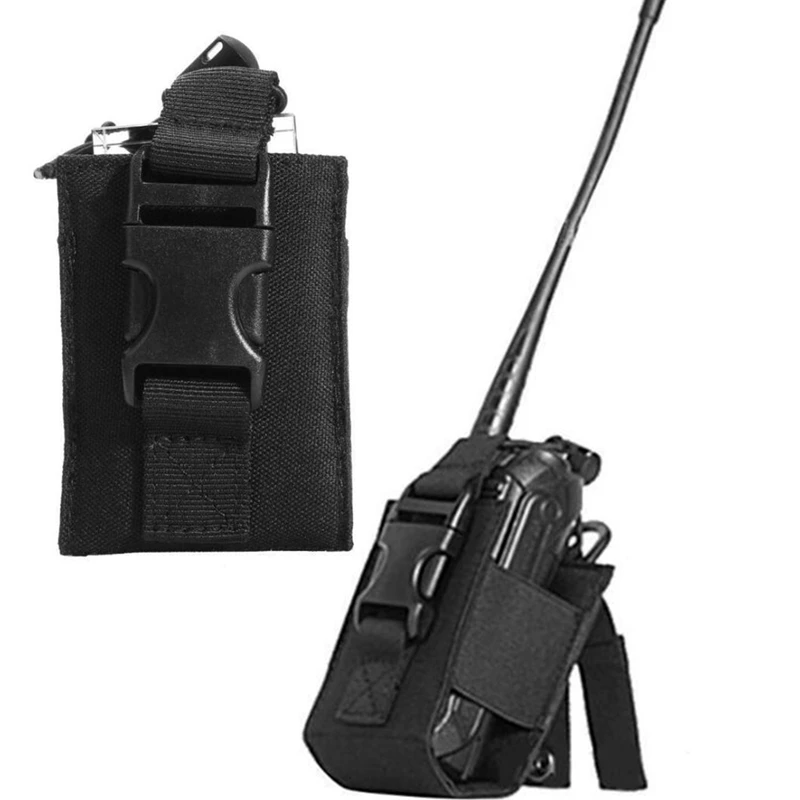 Soporte de Radio portátil táctico para exteriores, banda elástica versátil Universal, bolsa para walkie-talkie, Camping, montaña y senderismo - imagen 3