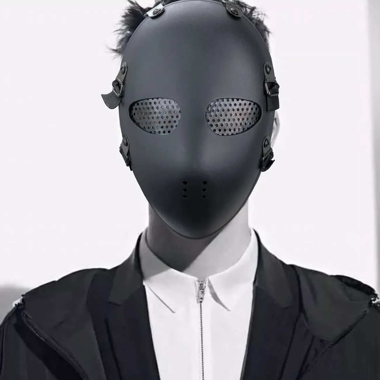 Máscara táctica para juego al aire libre CS Cosplay fiesta película disfraz mascarada Prop cara completa protección de seguridad ABS - imagen 5