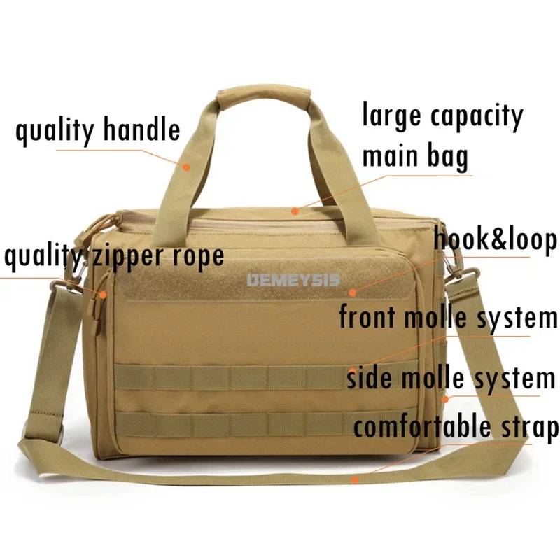 Bolsa de almacenamiento de rango táctico, sistema Molle, funda para pistola, paquete de caza, accesorios para pistola de tiro, herramientas, bolsos de hombro impermeables - imagen 5