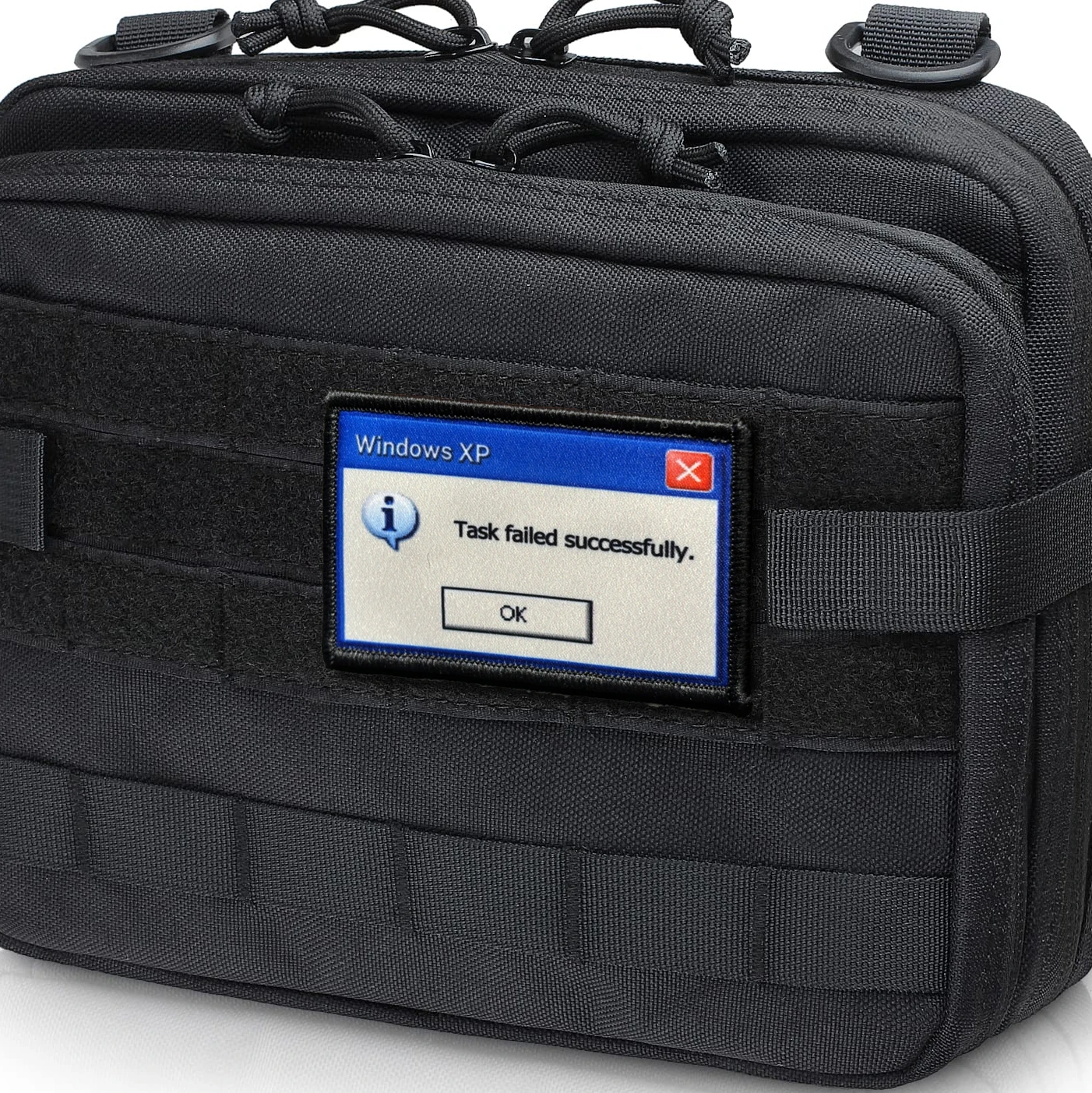 Tarea fallida con éxito | So Anyway I Started Blasting Meme Parche de moral divertido con respaldo de gancho y bucle - imagen 5