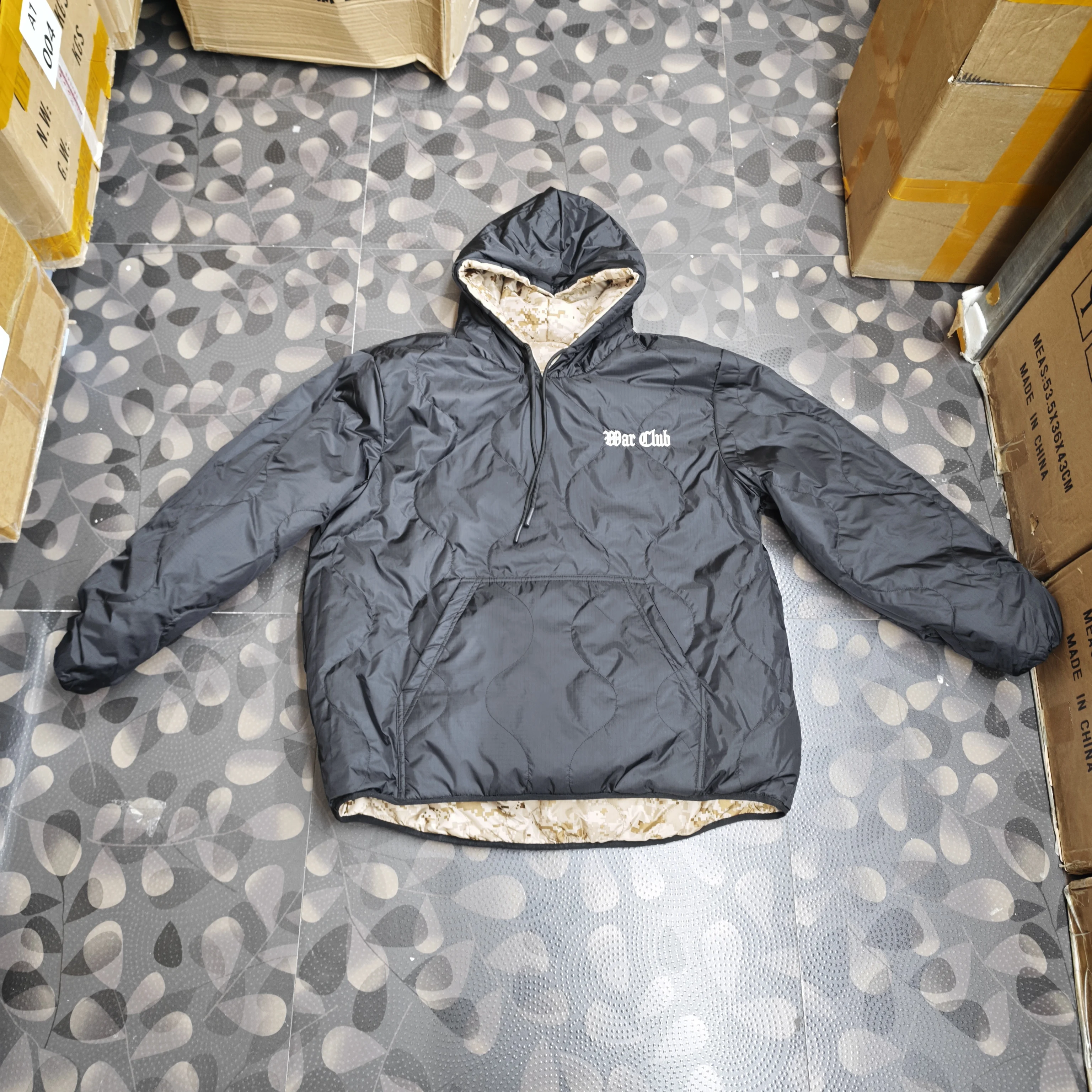 Chaqueta acolchada de algodón con capucha cálida reversible táctica estilo CrimeCo colores AOR1 - imagen 3