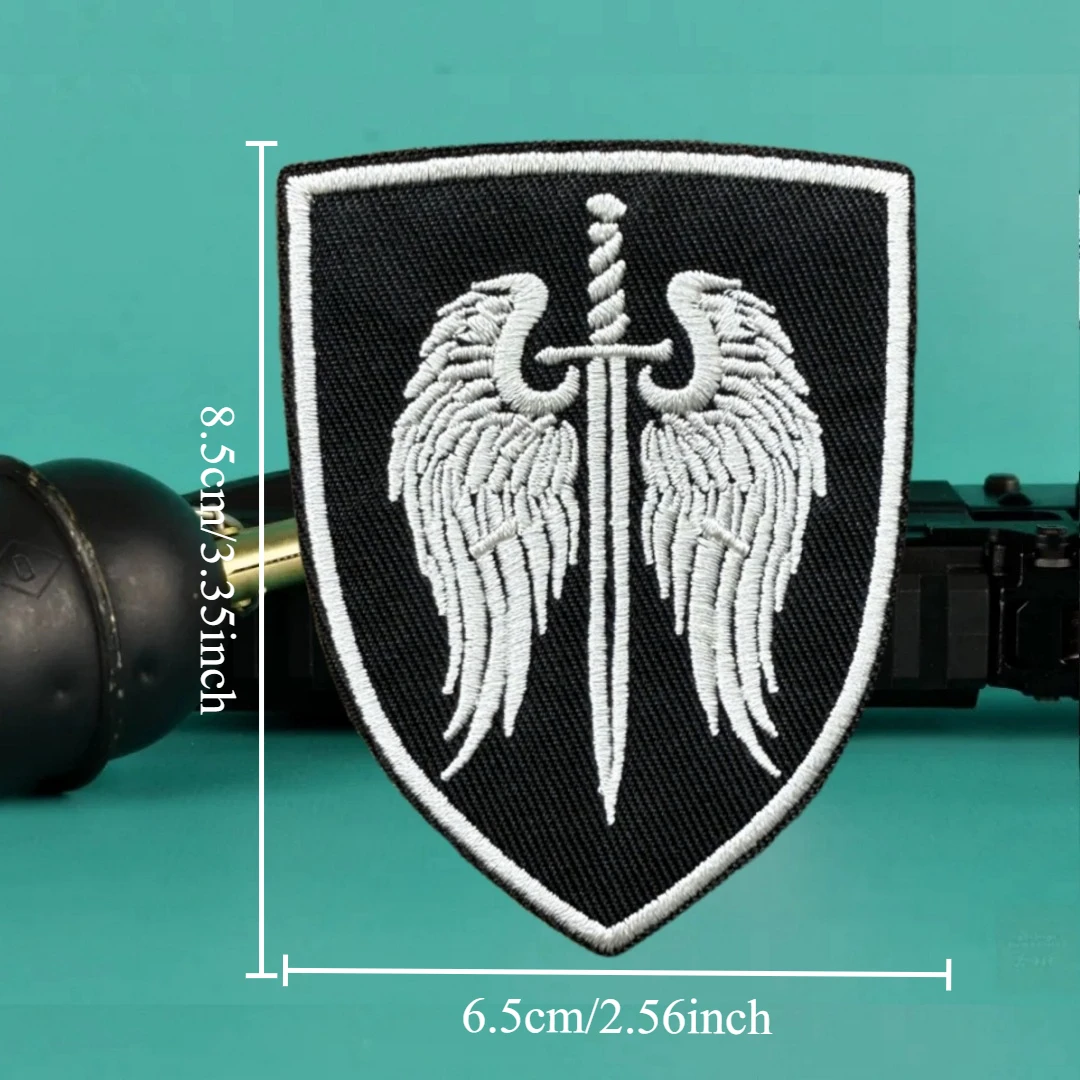 Parche divertido "patrón del Arcángel", insignia de moral táctica, parches bordados de gancho y bucle para ropa, pegatina para mochila militar - imagen 3