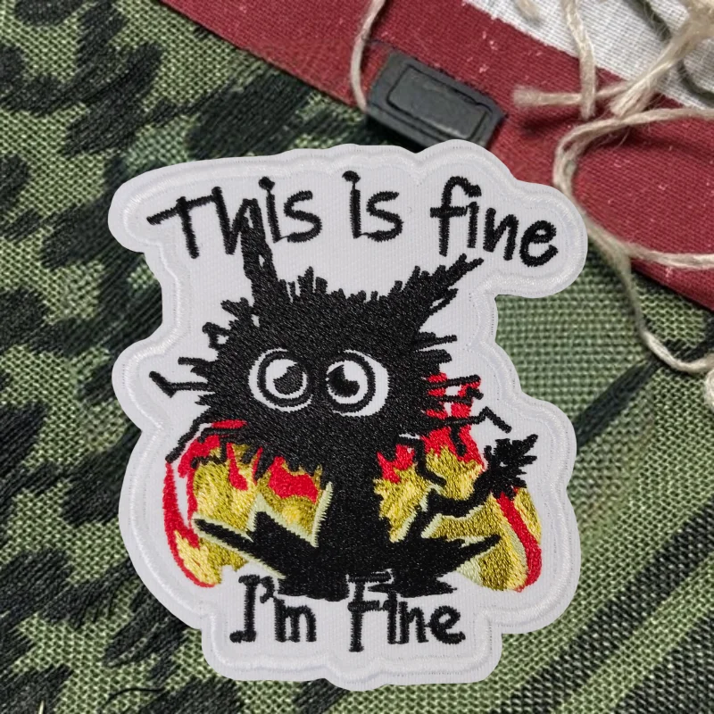 Parche bordado esta fino, chaleco táctico, gancho y bucle, sombrero, insignia de moral, mochila, pegatinas decorativas, parches para brazalete para ropa - imagen 2