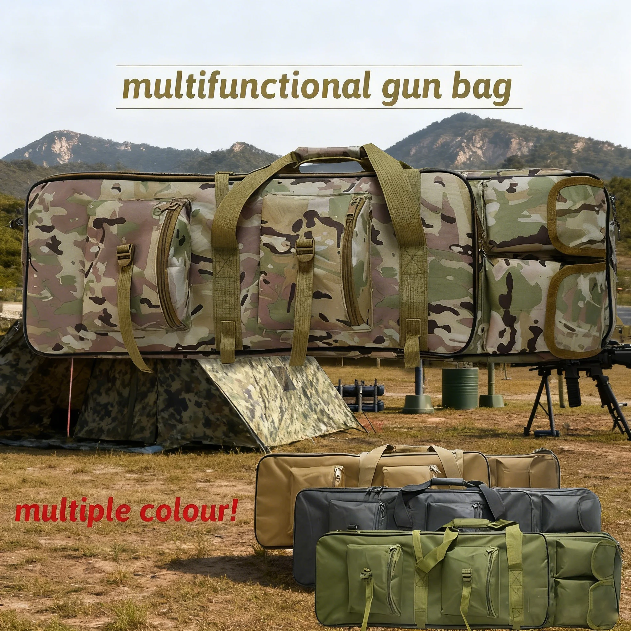 Bolsa de agarre táctica militar para exteriores, bolsa para Rifle de francotirador, accesorios de tiro de caza, mochila de protección para pistola de transporte, 81/94/115CM - imagen 2