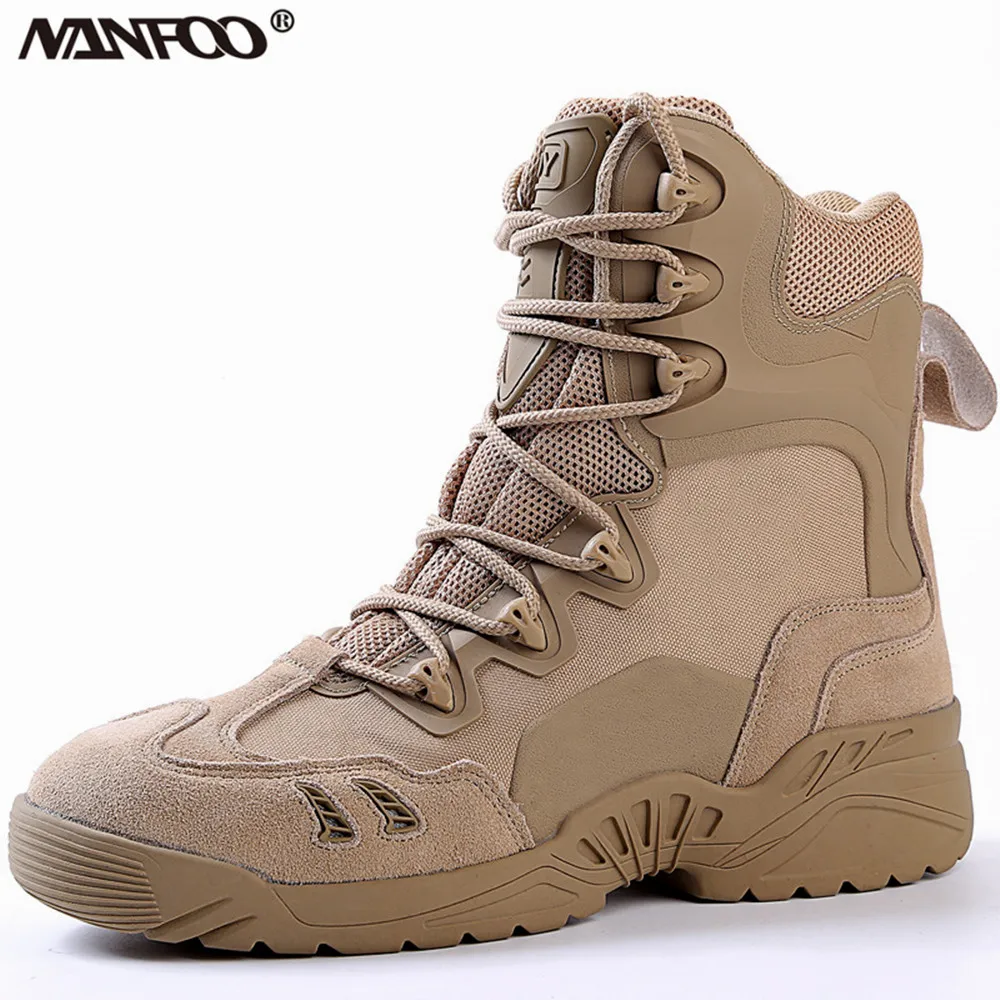 Botas de entrenamiento de banda alta resistentes al desgaste de camuflaje para exteriores, botas para fotografía de caza en la jungla, zapatos antideslizantes para senderismo y montañismo - imagen 2