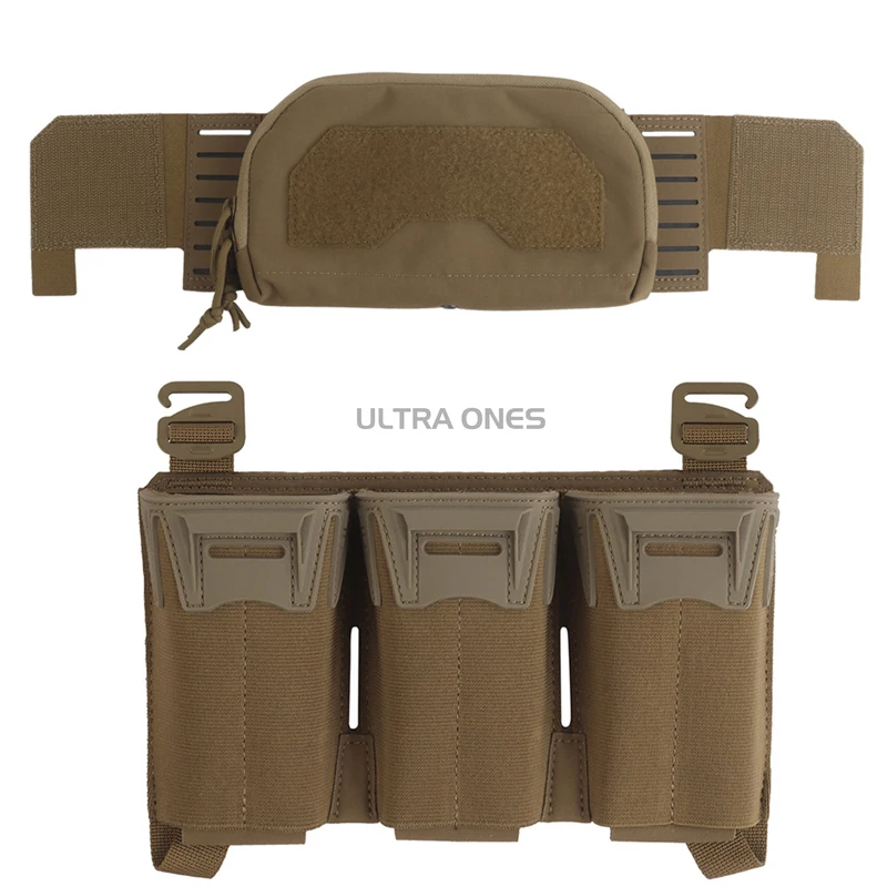 Bolsa de administrador de segunda capa con placa táctica, bolsas Triple Mag de calibre múltiple, portador de placa, chaleco Airsoft, bolsillo de Panel frontal MOLLE - imagen 2