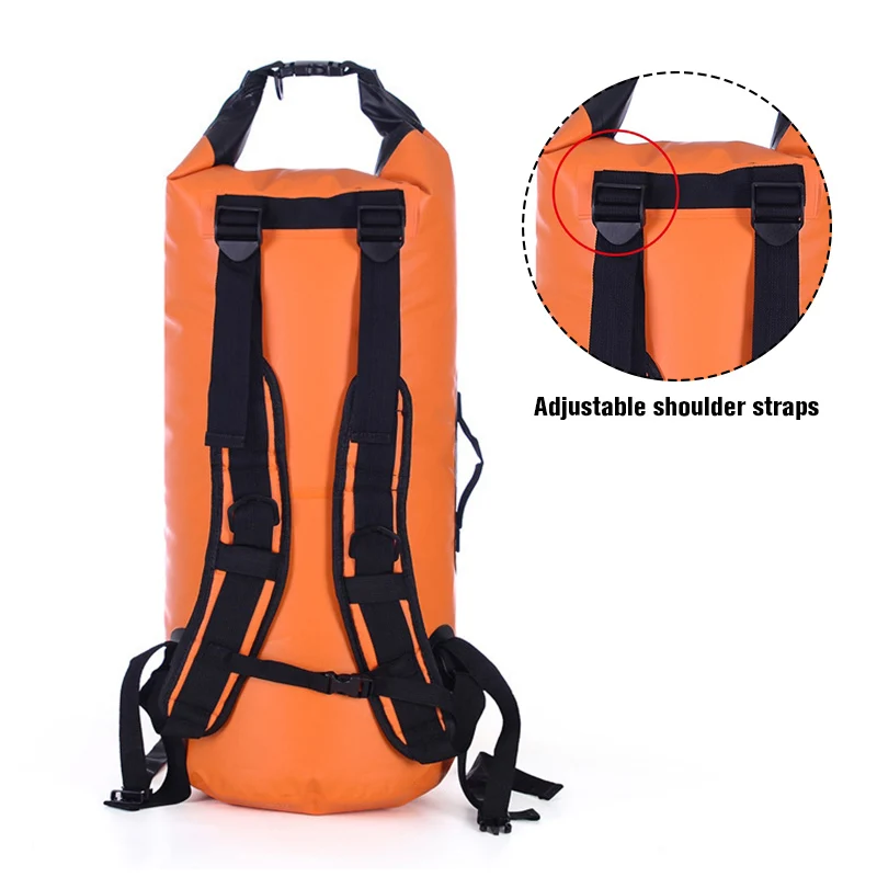 Bolsa seca impermeable de PVC de 30L y 40L, bolsa de natación para playa para hombre y mujer, bolsa flotante de agua para Rafting y océano, paquete de almacenamiento XA305A - imagen 4