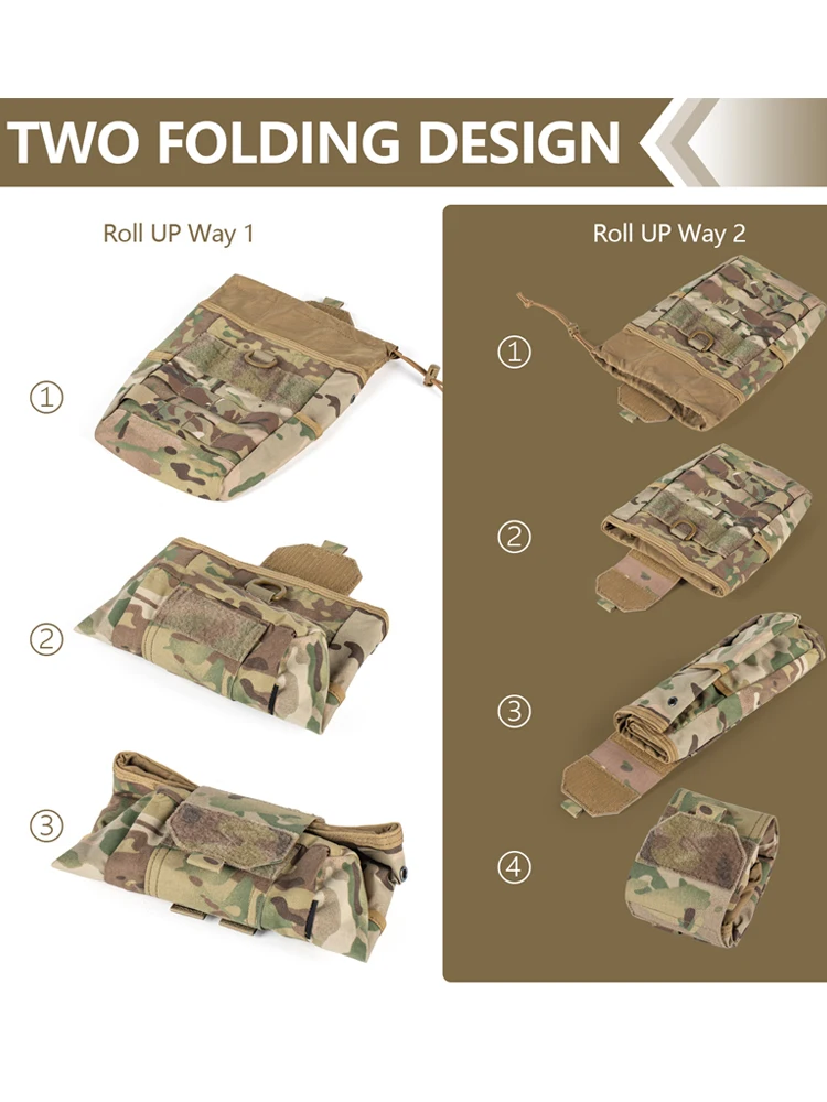 Bolsa de almacenamiento táctico varios, bolsa de colección rápida para revista MOLLE, bolsa de accesorios colgante de cintura plegable - imagen 4