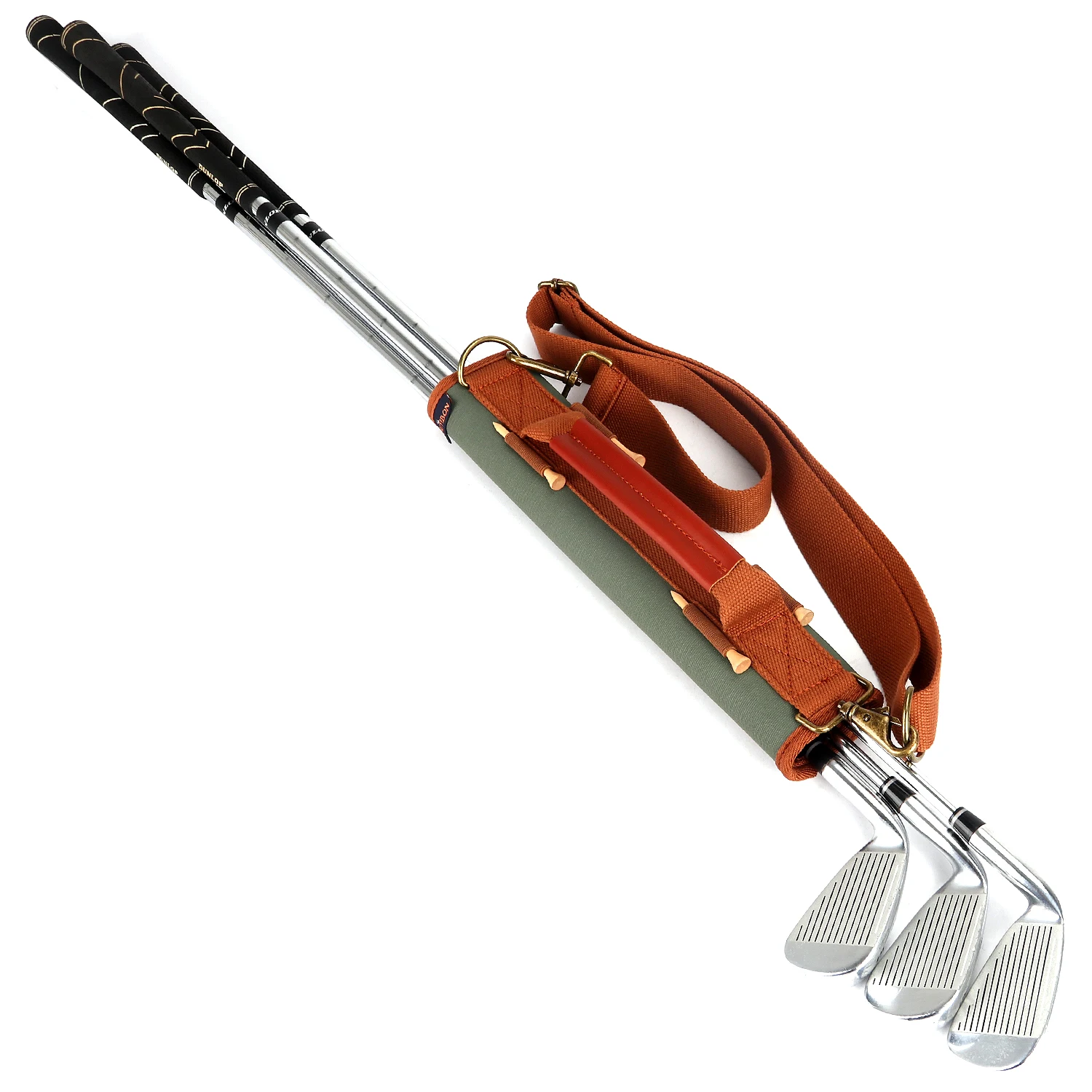 Bolsa de palos de golf acolchada Tourbon de lona y cuero - imagen 2