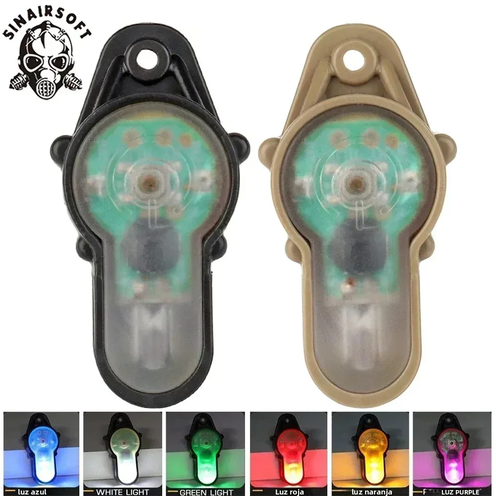 Luz estroboscópica táctica para casco, Mini señal de seguridad con gancho y bucle, luz estroboscópica de supervivencia colgante, equipo de caza Airsoft para senderismo - imagen 2