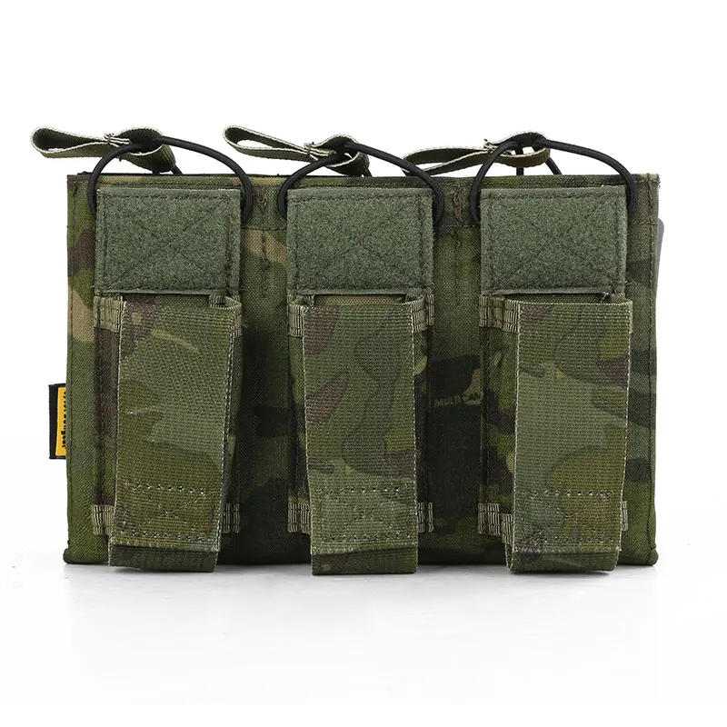 Emersongear 5,56, bolsa Triple abierta para pistola Mag, bolsa para juego de guerra Airsoft Mag, bolsa táctica Molle para revistas, nailon EM6363
