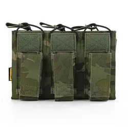 Emersongear 5,56, bolsa Triple abierta para pistola Mag, bolsa para juego de guerra Airsoft Mag, bolsa táctica Molle para revistas, nailon EM6363