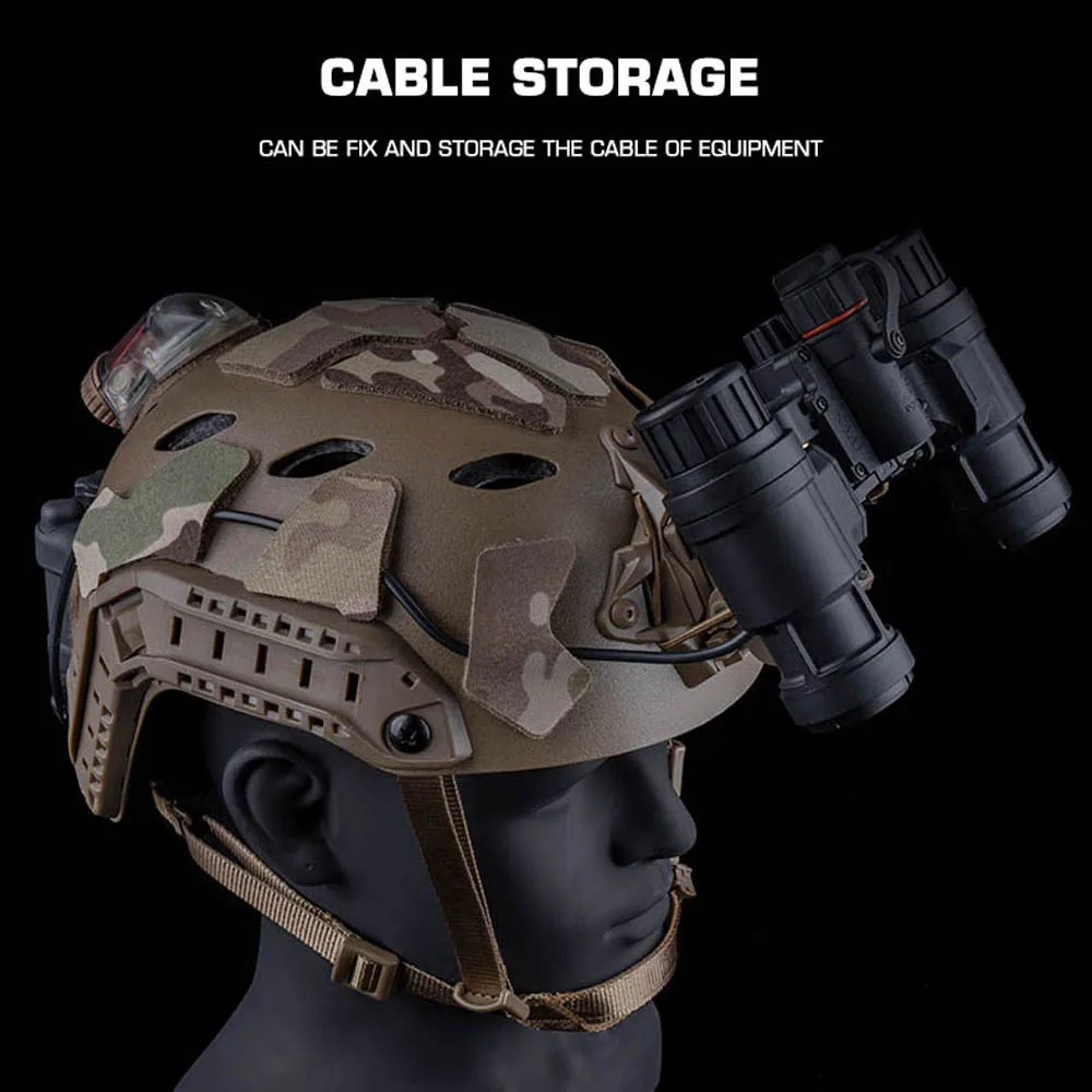 11 unids/set de parches tácticos para casco rápido, accesorios de sujeción con gancho, camuflaje, caza al aire libre, tiro, casco Airsoft, pegatina mágica - imagen 5