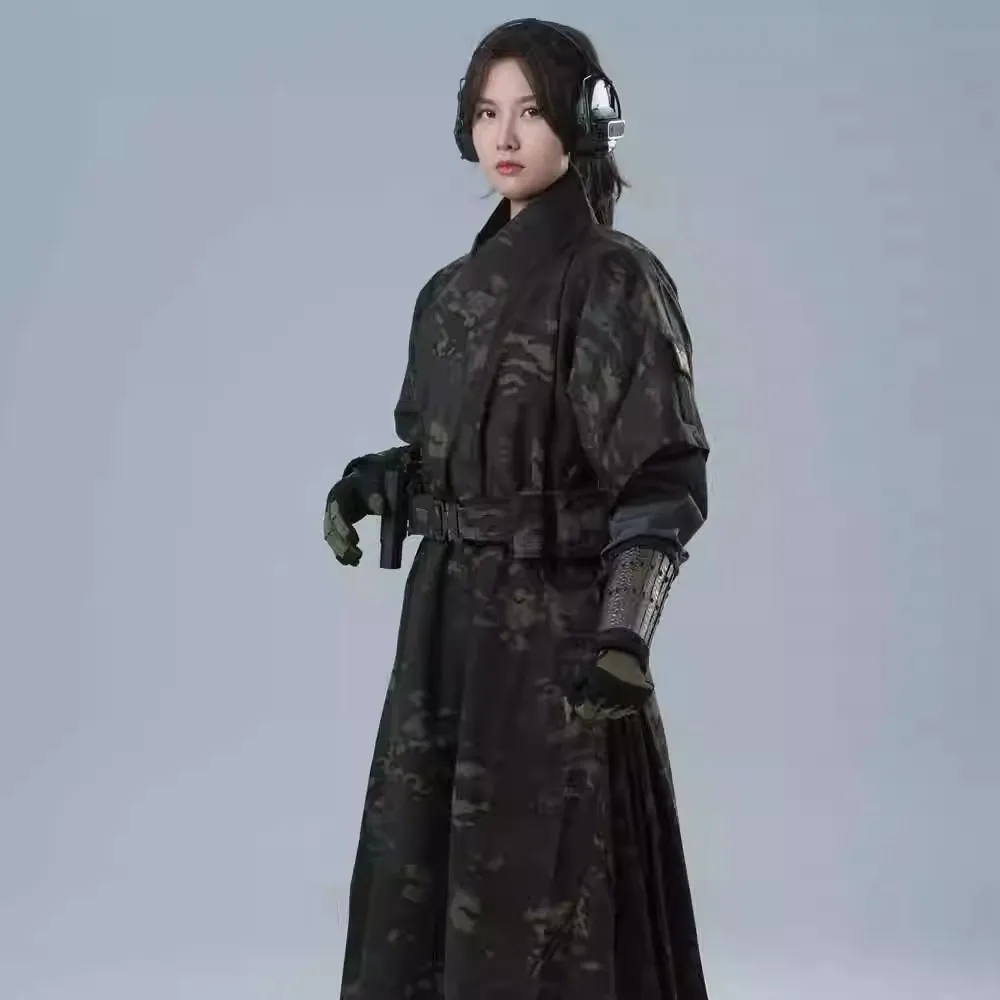 BACRAFT TRN Falda blindada táctica abrigo largo clásico para hombres y mujeres caza al aire libre pistola de aire tiro CS juego de guerra rompevientos - imagen 4