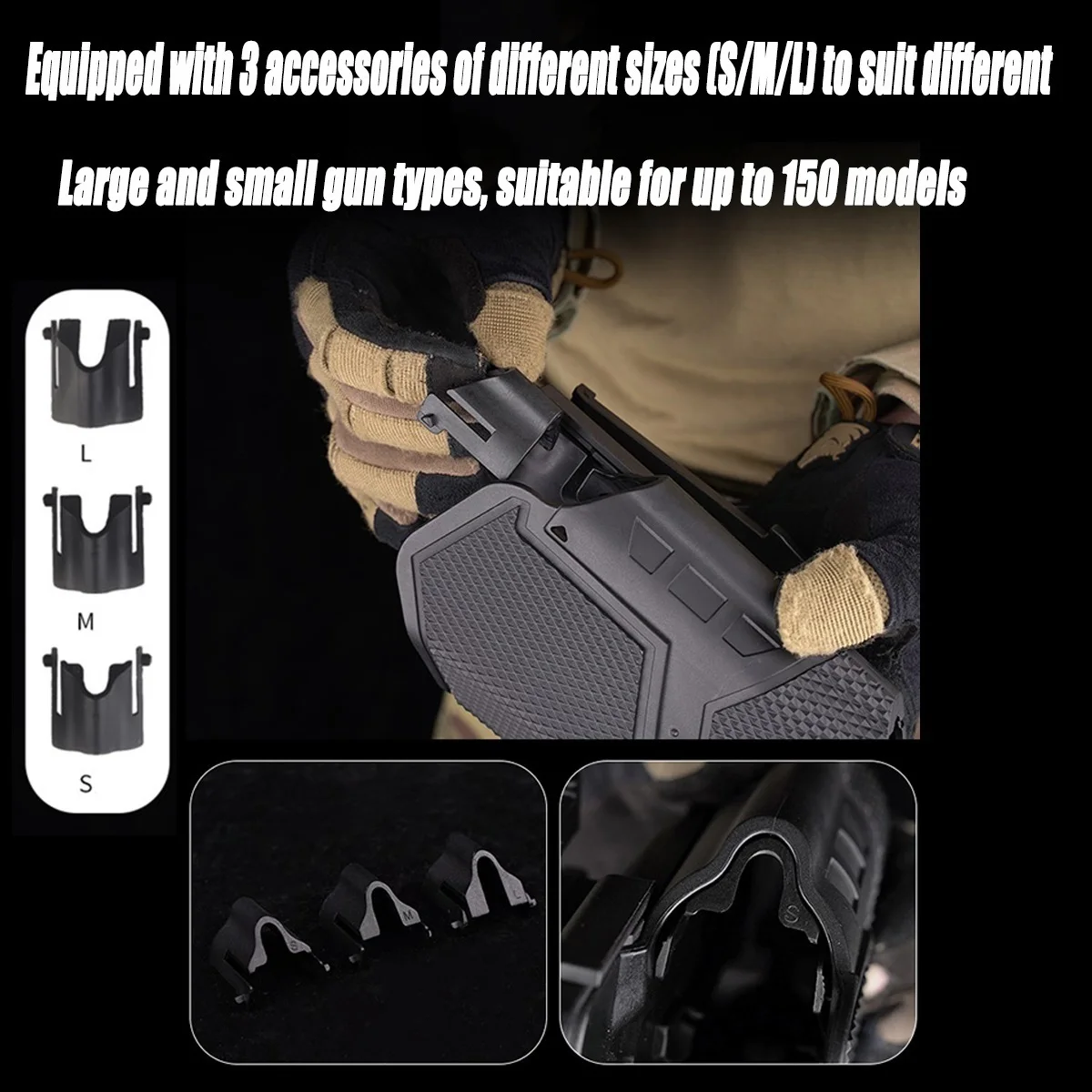 Funda táctica de extracción rápida para pistola, fundas ajustables para cinturón de tiro y caza al aire libre, pistolas universales Airsoft - imagen 3