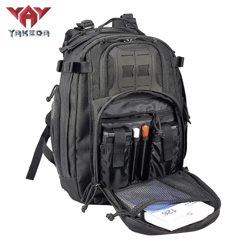 Mochila táctica YAKEDA 600D MOLLE, paquete de asalto, 40L, impermeable, para viajes al aire libre, Camping, escalada, senderismo, mochila para hombre - imagen 3