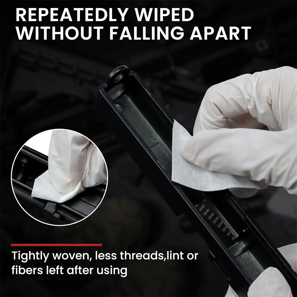 1200 Piezas de Paños de Limpieza para Armas de 6x7cm, Paños de Limpieza para Armas Sin Pelusa, Toallitas para Armas Altamente Absorbentes, Suministros de Limpieza para Rifles y Pistolas - imagen 2