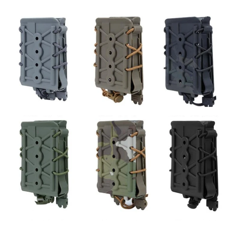 Nuevo Bolsas tácticas para revistas, cinturón Molle de 5,56mm y 7,62mm, estuche portador de munición de conexión rápida, bolsa