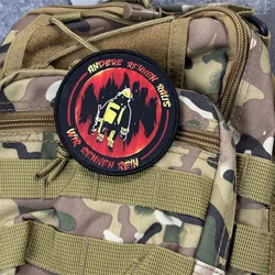 Parche táctico militar Heroic Fire Brigade para ropa con gancho