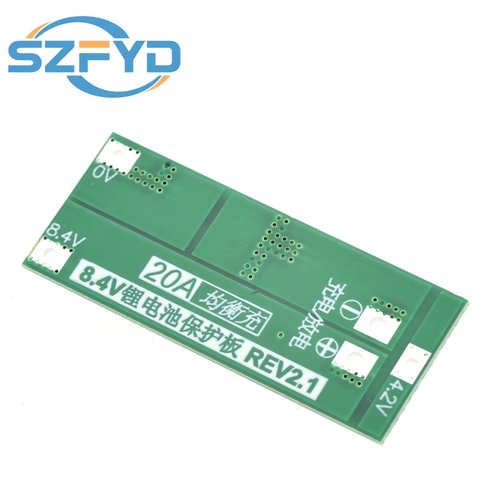 DIY 2S 20A 7,4 V 8,4 V 18650 Placa de protección de batería de litio/placa BMS estándar/equilibrio para bricolaje - imagen 2
