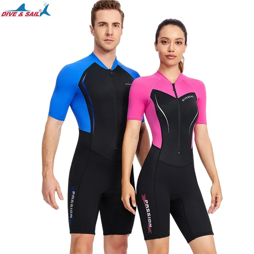 Traje de neopreno de 1,5 MM de espesor para hombre y mujer, traje de surf corto de una pieza de secado rápido para playa, natación, traje de buceo - imagen 4