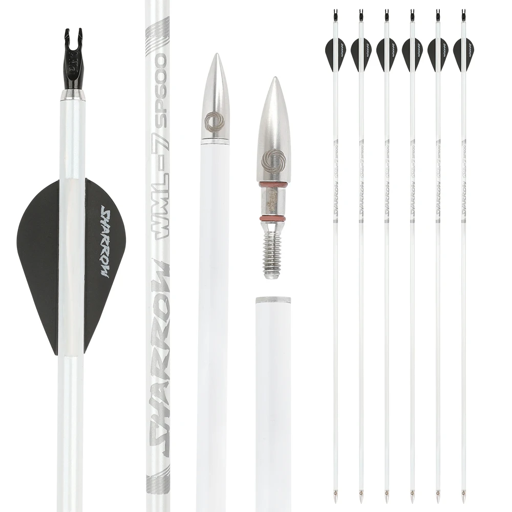 Flecha de carbono puro de 33,7 pulgadas, columna vertebral 600, Pin de eje de flecha Nock, paletas de goma de 2 ", tiro con arco, objetivo de caza, 12 Uds. - imagen 2