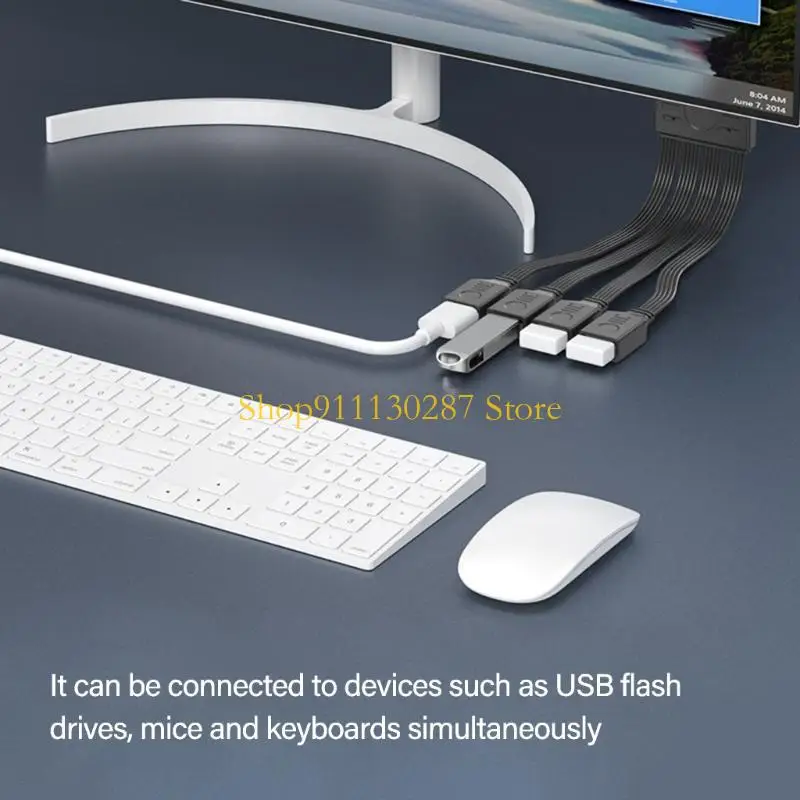 J1HC 4 en 1 Cable divisor USB Cable portátil USB2.0 para cargar transferencia datos - imagen 2