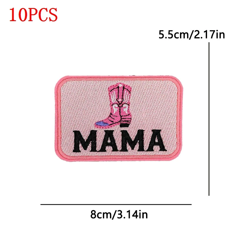 10 unids/set de parches bordados Fusibles para mamá para ropa, parches para planchar Feral en la ropa, parche para coser sol de mamá, regalos DIY - imagen 5