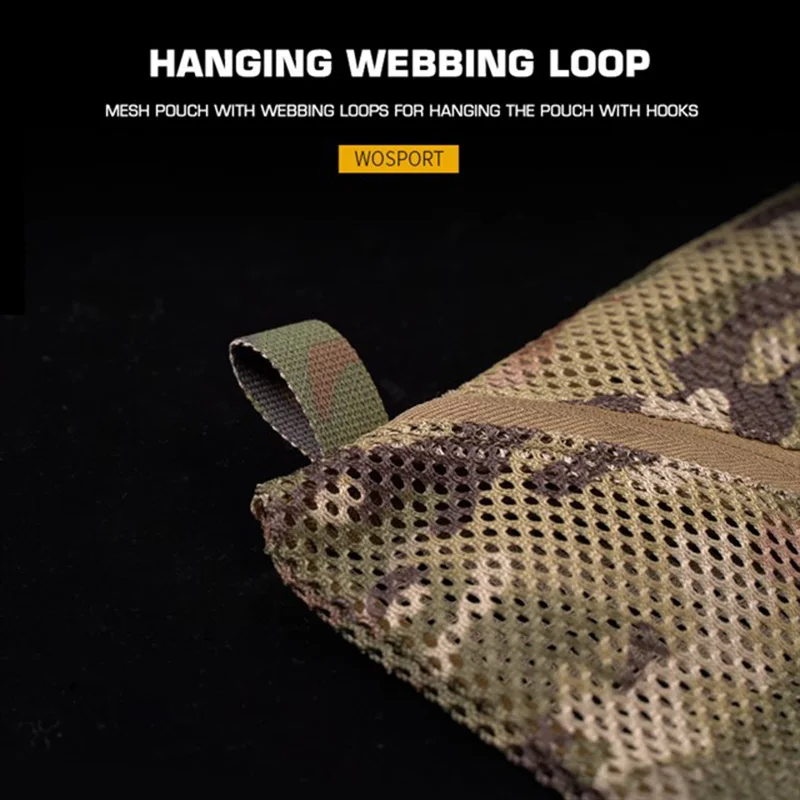 Bolsa de malla de almacenamiento táctico (6x12 pulgadas) Accesorios Airsoft - imagen 4