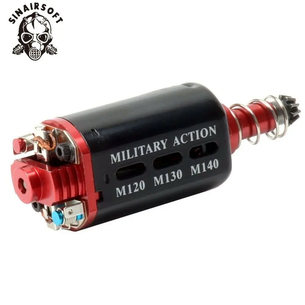 SINAIRSOFT M140 Motor de eje largo de alta velocidad para PTS ACR G36 AUG Airsoft Compatible Ver.2 Ver.3 Ver.7 caja de cambios