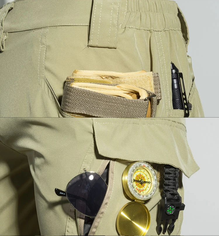 Pantalones tácticos militares elásticos secado rápido para hombre - imagen 3