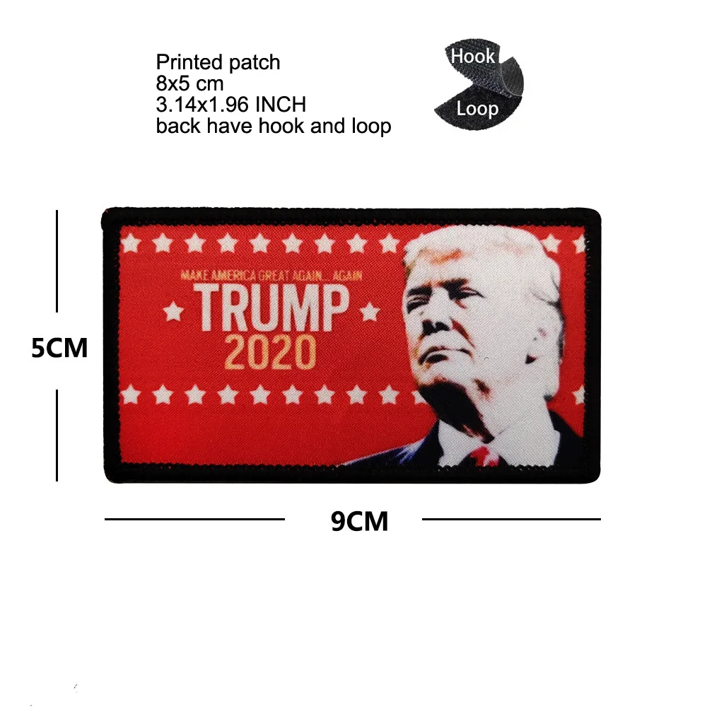 Brazalete mágico de una oreja con gancho y bucle, Insignia bordada MAGA, sombrero rojo, nueva elección de EE. UU., 2024 - imagen 4