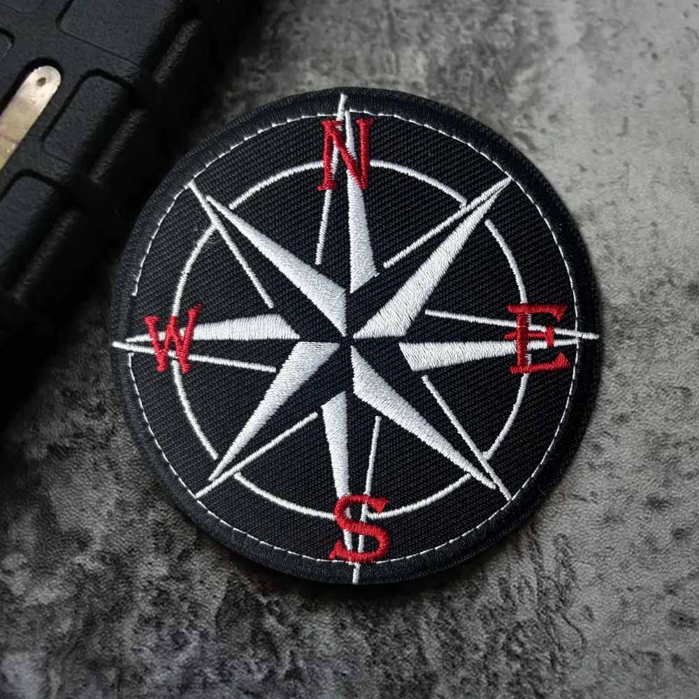 Parche táctico Compass gancho y bucle bordado moral Airsoft - imagen 5