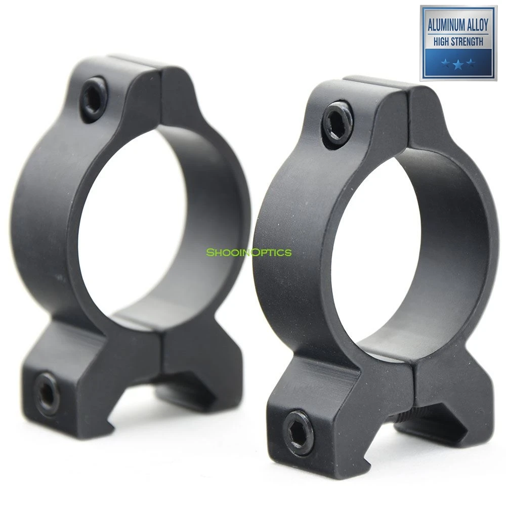Shooin Optics 1 Inch / 30mm Tube Ring Ultra Low 20mm Mount Base Durable Aluminum Holder For Optical Devices - imagen 2