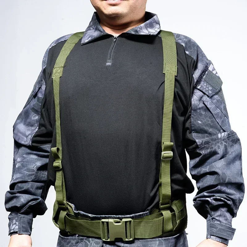 FG atacs-Chaleco táctico Molle con cinturón, faja militar en forma de H con correa para el hombro, chaleco con cinturón ajustable de caza acolchado suave - imagen 5