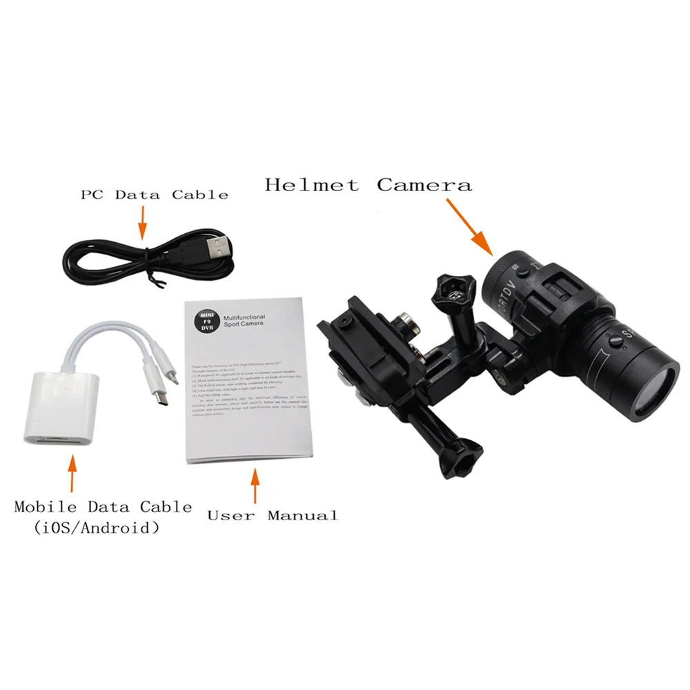 Nuevo casco táctico 20mm cámara de riel guía lateral 720 1080 cámara deportiva caza Airsoft CS cámara de juego de guerra - imagen 2