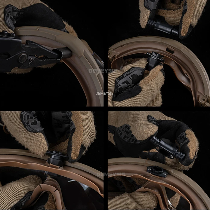 Gafas tácticas, ventilador de ventilación antiniebla, correa ajustable para la cabeza para Airsoft, motocross, montañismo, esquí, desempañamiento - imagen 5