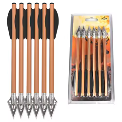 Tiro con arco 24 Uds 6,3 "eje de flecha de aluminio OD6.2mm paletas de plástico Mini pernos de arco punta de flecha atornillada accesorios de tiro de caza