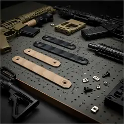 Panel MLOK de veta de madera Sand Dune - Nylon resistente a virutas para un agarre mejorado en guardamanos M-LOK/MK8/AR15